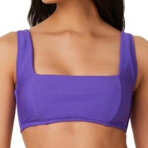 Bar III Micro Rib Sling Bandeau Bikini Top